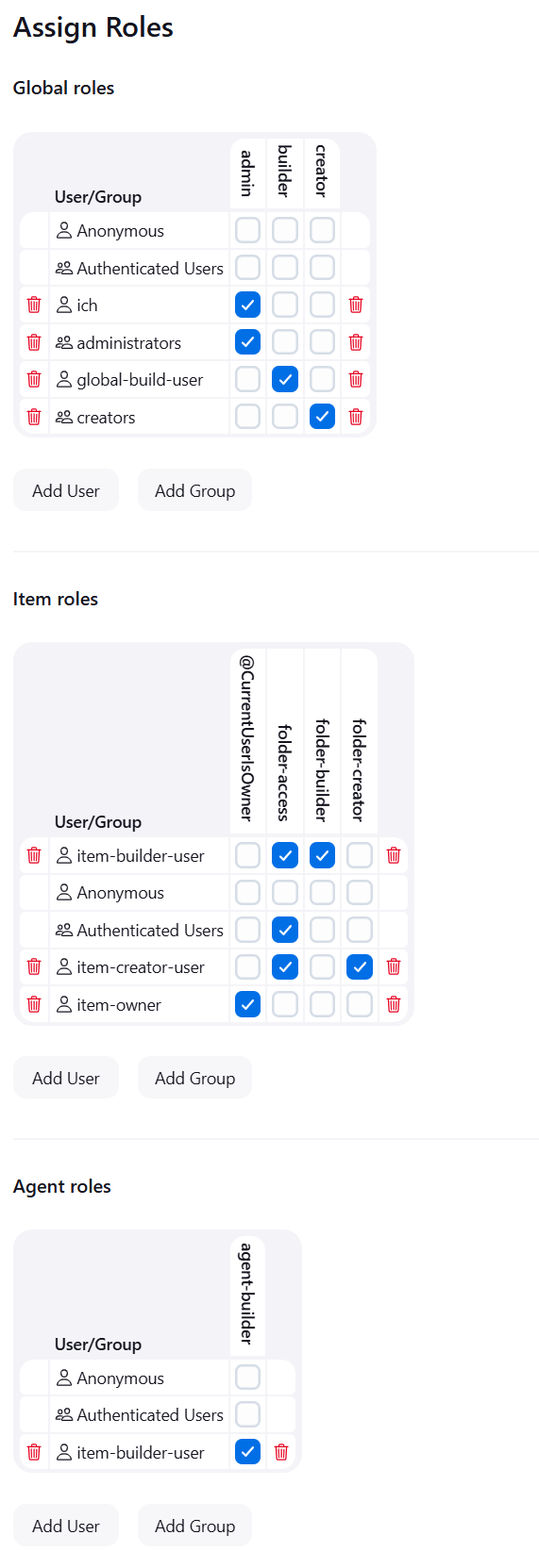 Assign roles